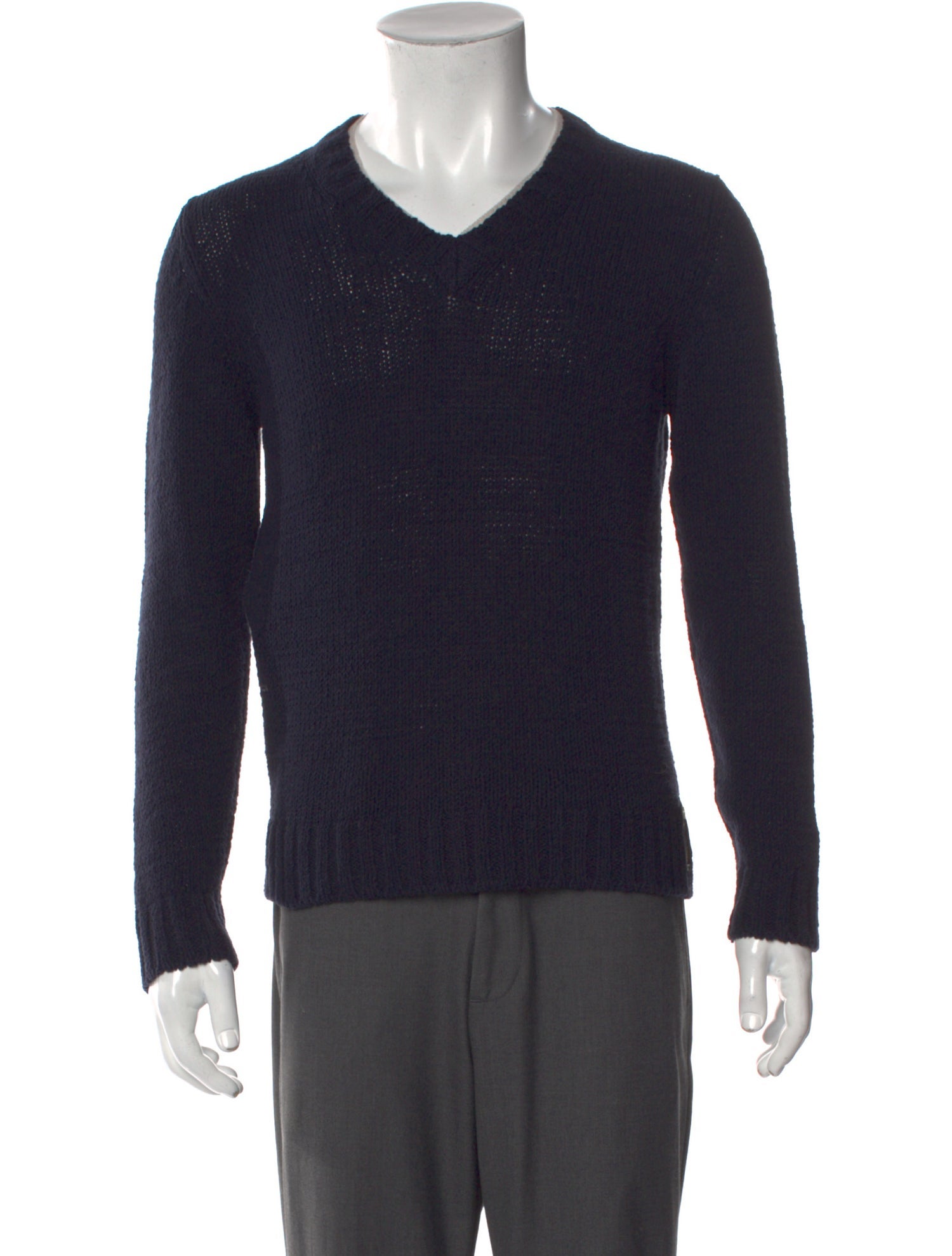 Fendi V-Neck Long Sleeve Pullover