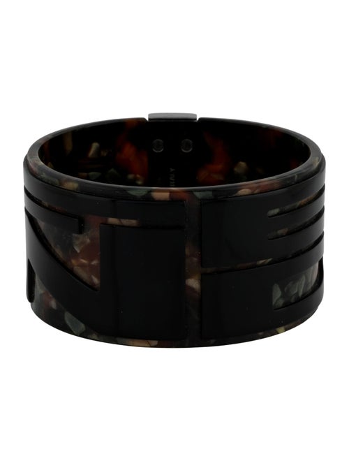 Fendi Resin Logo Wide Bangle Bracelet