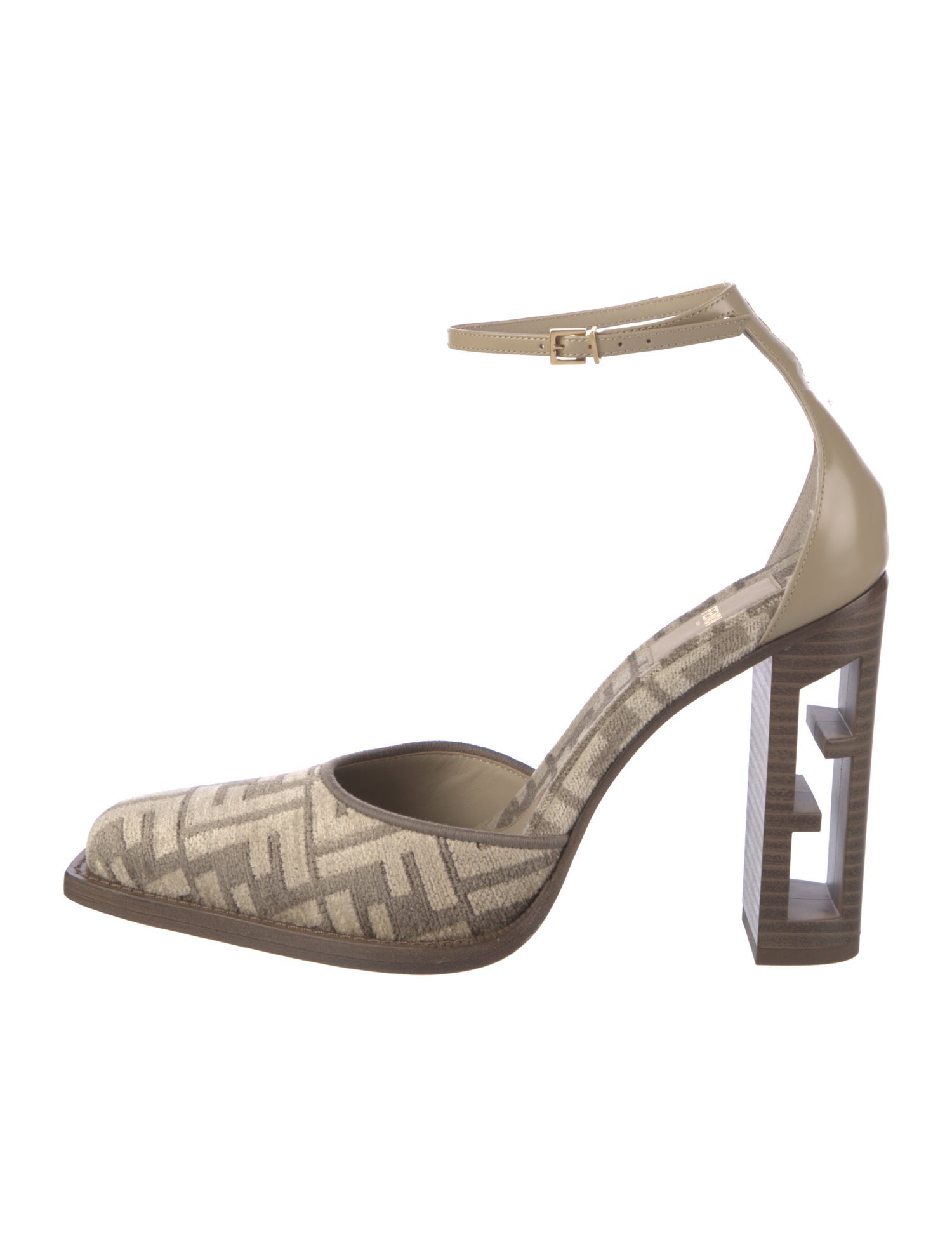 Fendi Zucca FF Logo Printed Sandals w/ Tags