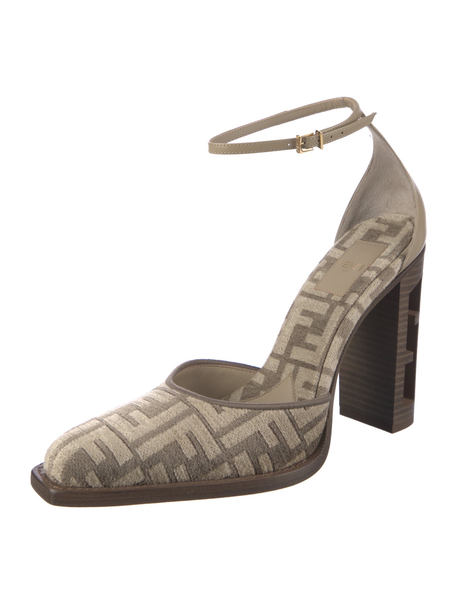 Fendi Zucca FF Logo Printed Sandals w/ Tags