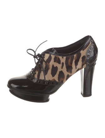 Fendi Patent Leather Animal Print Pumps