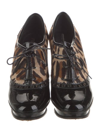 Fendi Patent Leather Animal Print Pumps