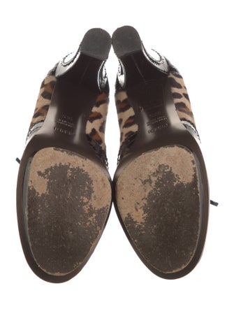 Fendi Patent Leather Animal Print Pumps