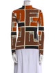 Fendi Printed Mock Neck Sweatshirt