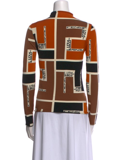 Fendi Printed Mock Neck Sweatshirt