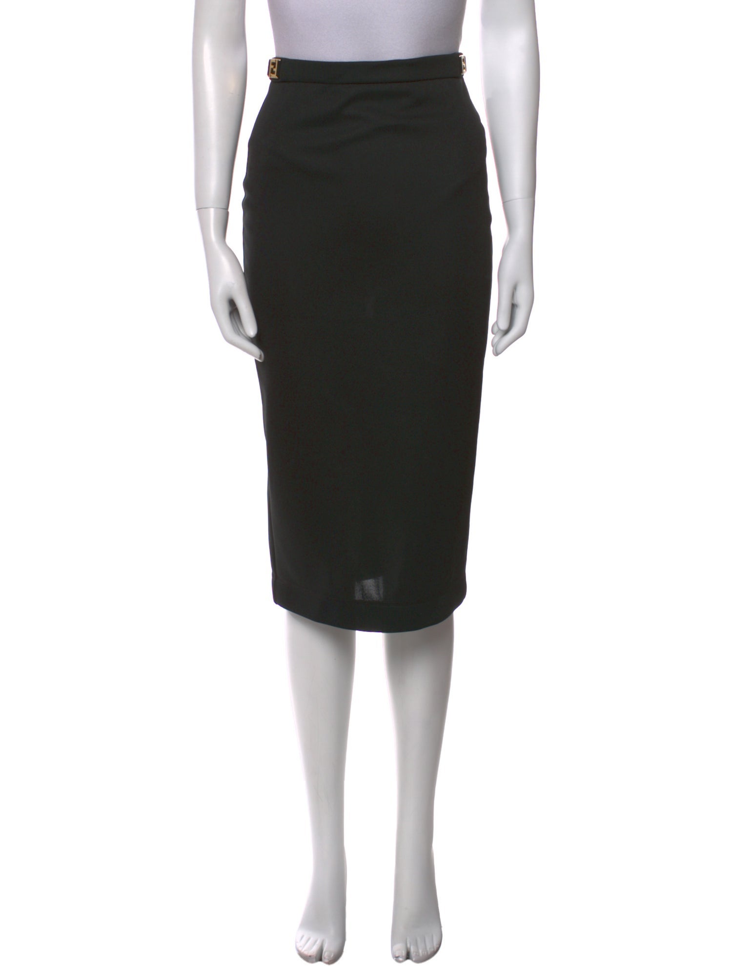Fendi Pleated Accents Knee-Length Skirt