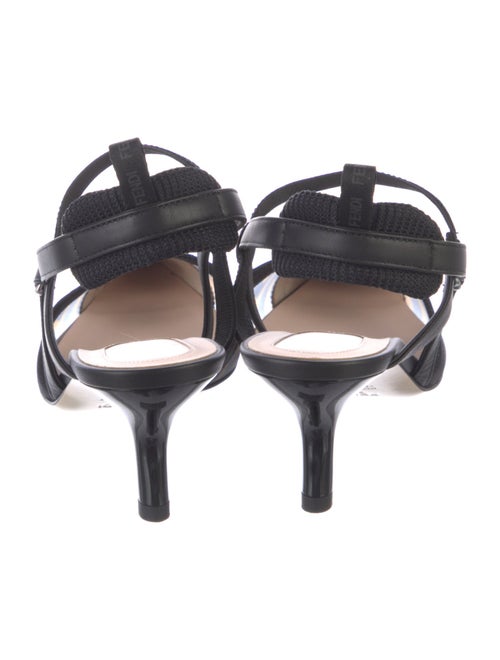 Fendi Mesh Mesh Accents Slingback Pumps