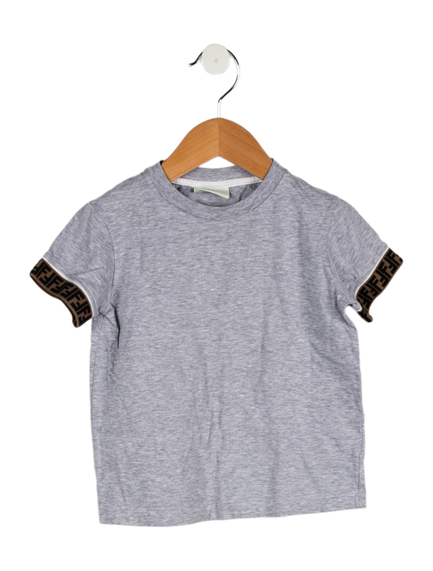 Fendi toddler boys' grey and brown shirt
