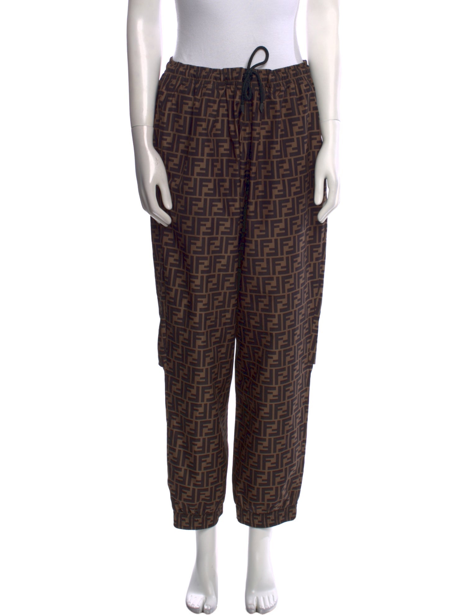 Fendi Plaid Print Straight Leg Pants