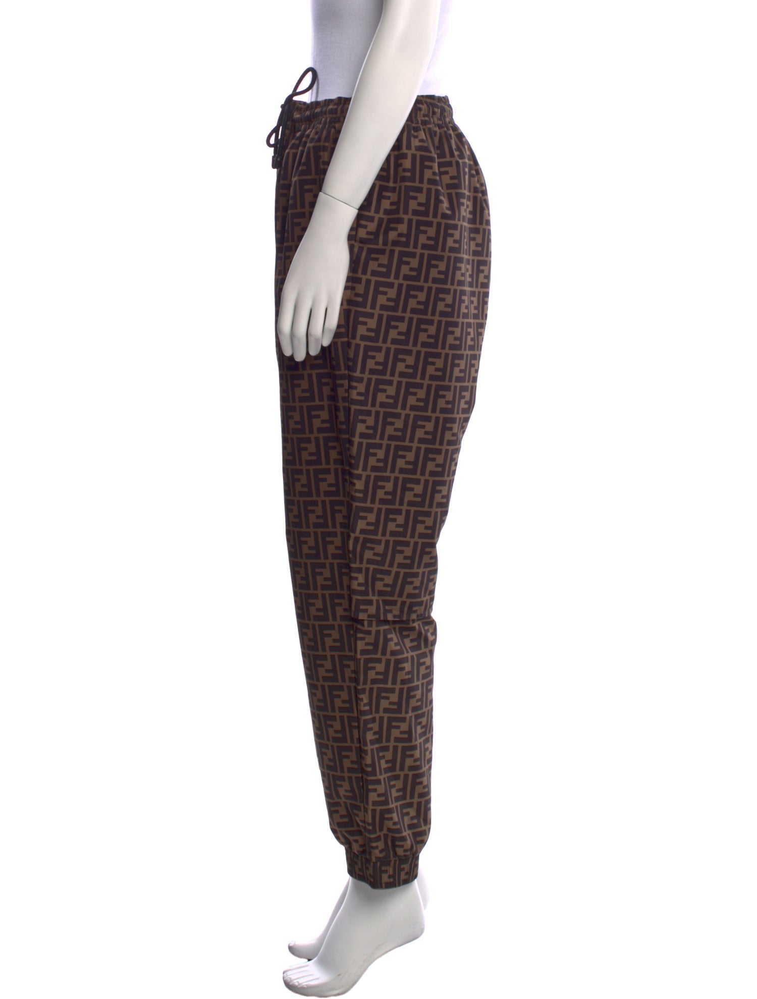 Fendi Plaid Print Straight Leg Pants