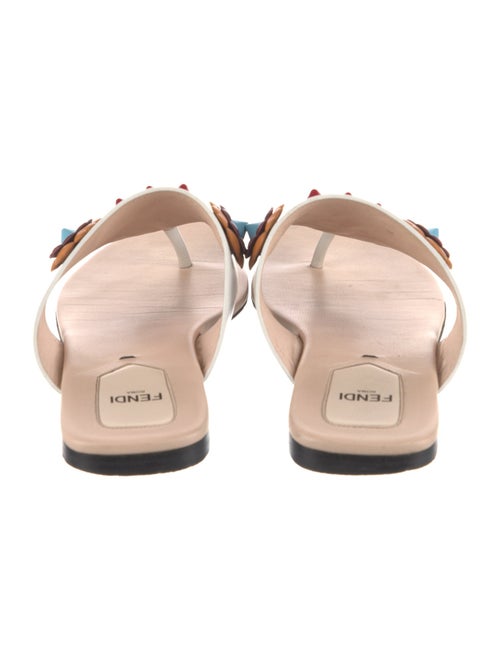 Fendi Leather Studded Accents Slides