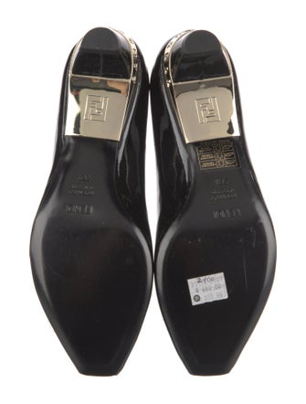 Fendi Patent Leather Bow Accents Pumps
