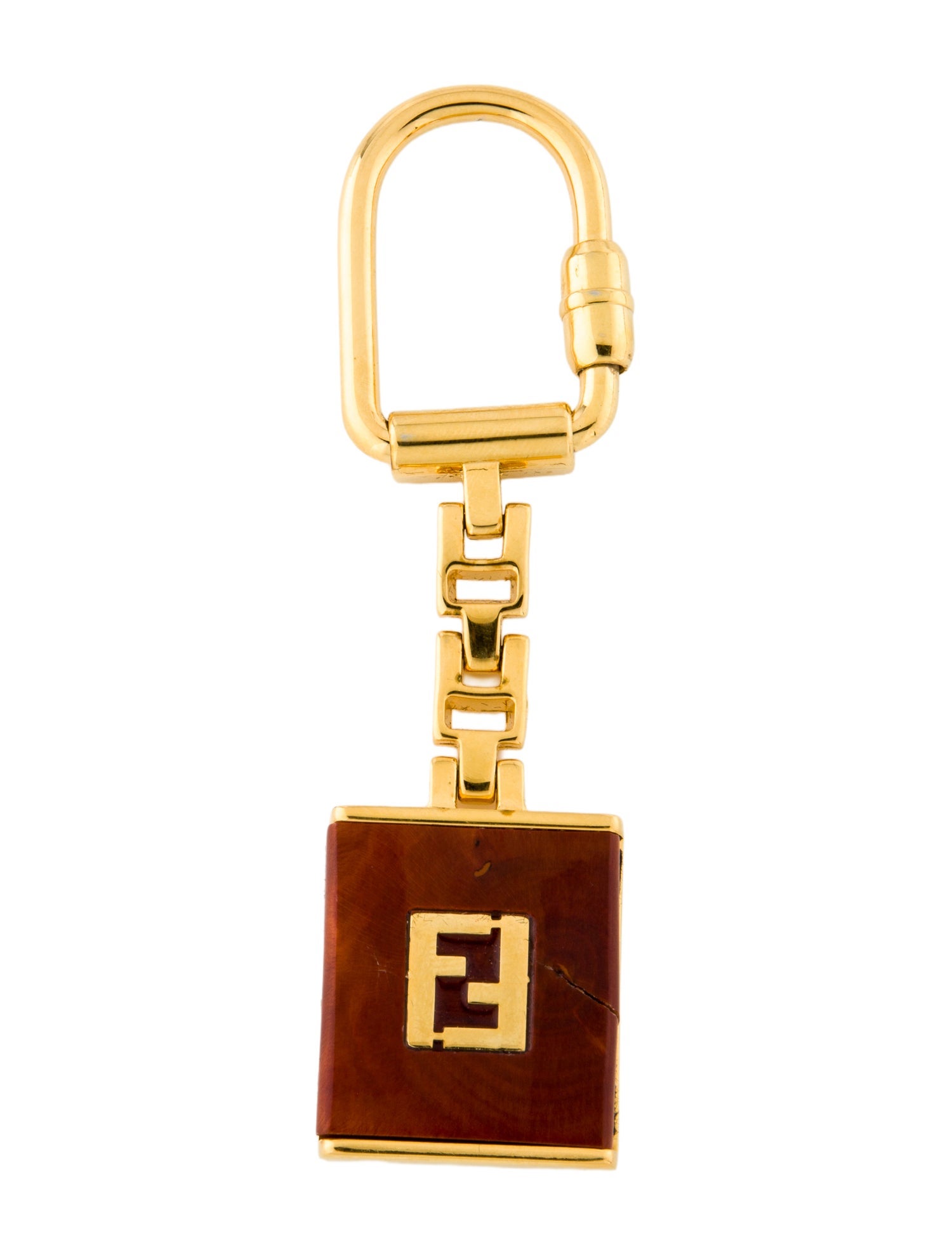 Fendi Logo Metal Keychain
