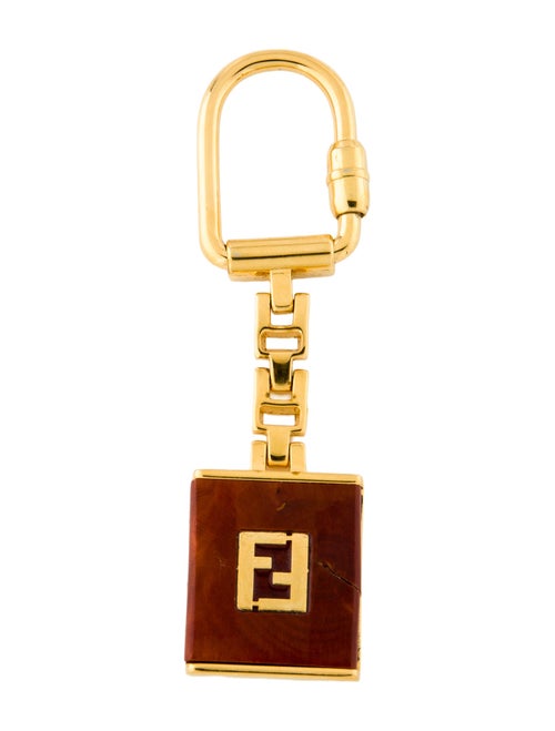 Fendi Logo Metal Keychain