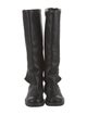 Fendi Zucca FF Logo Leather Riding Boots