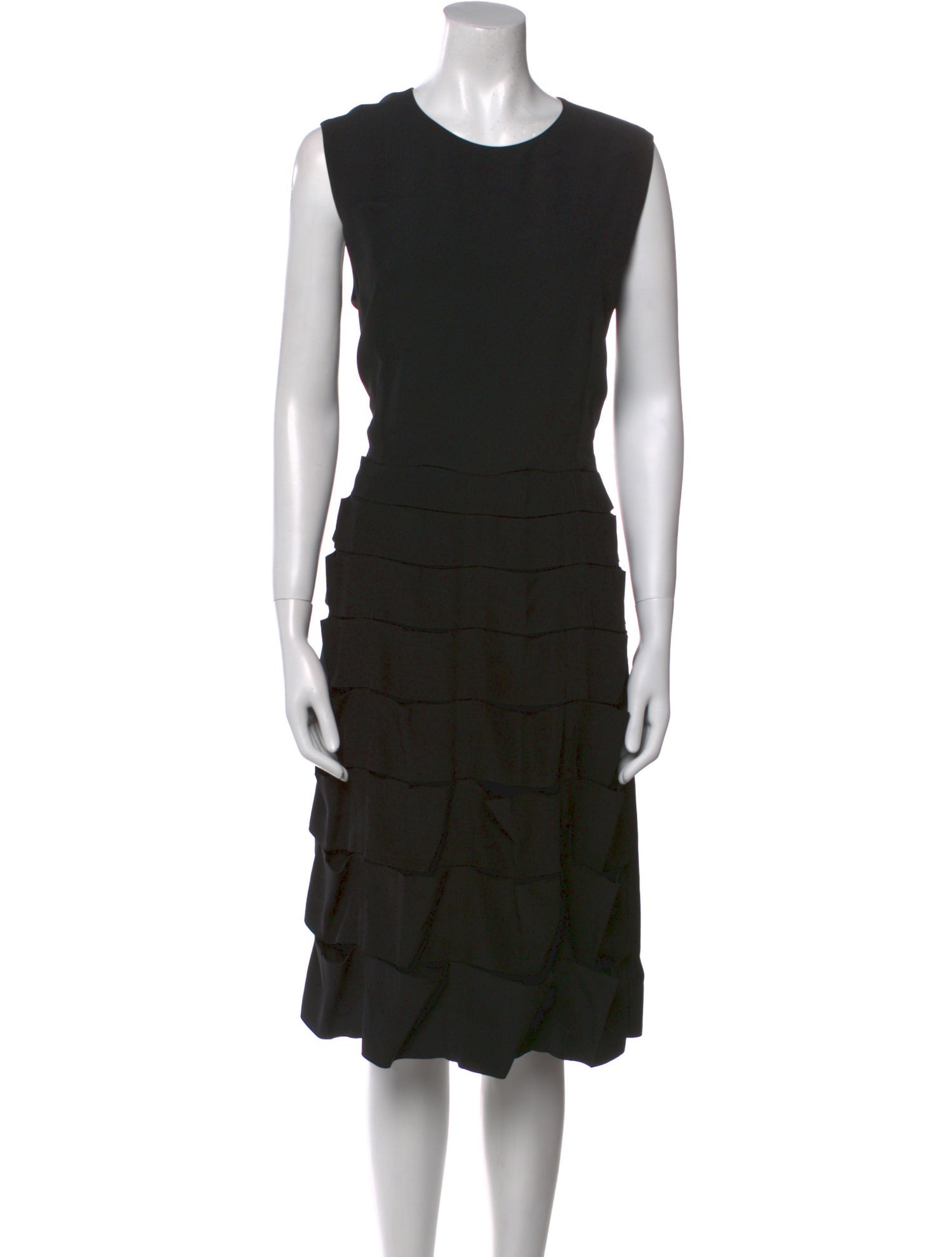 Fendi Crew Neck Midi Length Dress