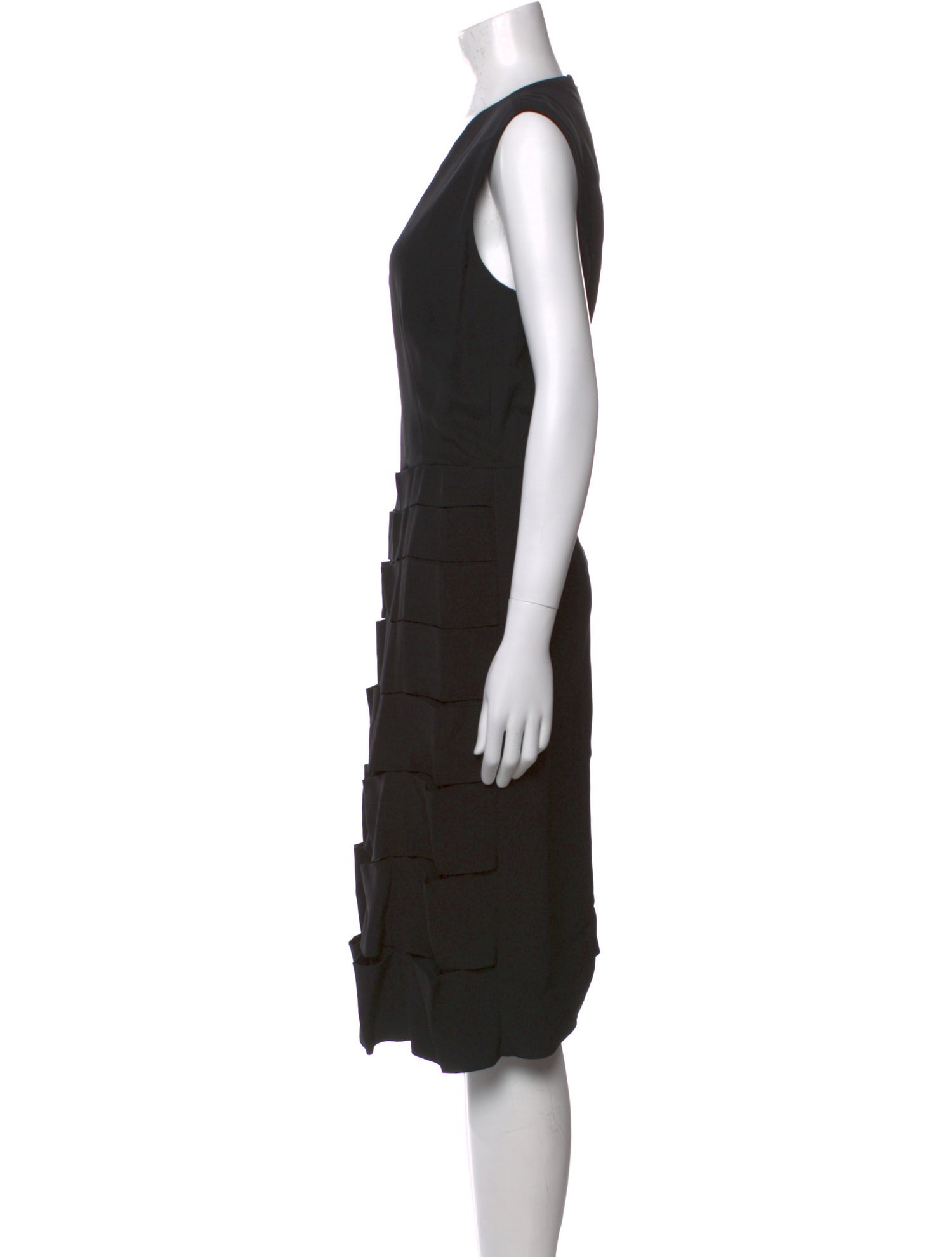 Fendi Crew Neck Midi Length Dress