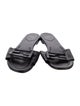 Fendi Leather Cutout Accent Slides