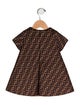 Fendi Girls Zucca Bow Dress