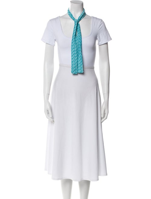 Fendi Zucca FF Logo Printed Scarf