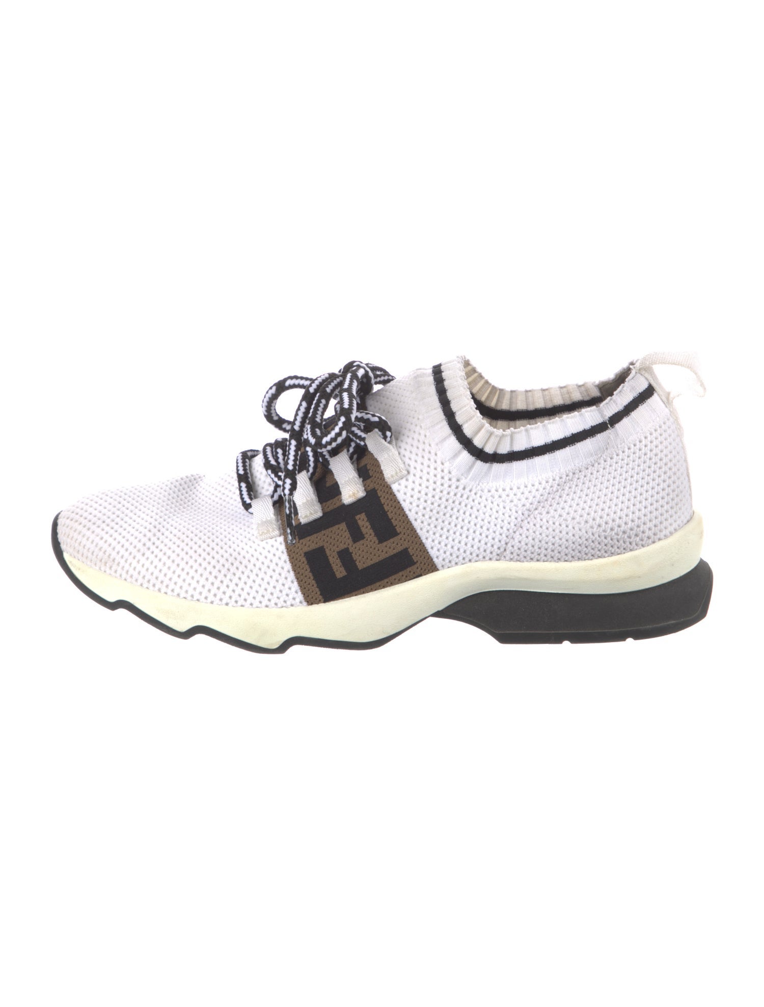 Fendi Zucca FF Logo Mesh Sock Sneakers