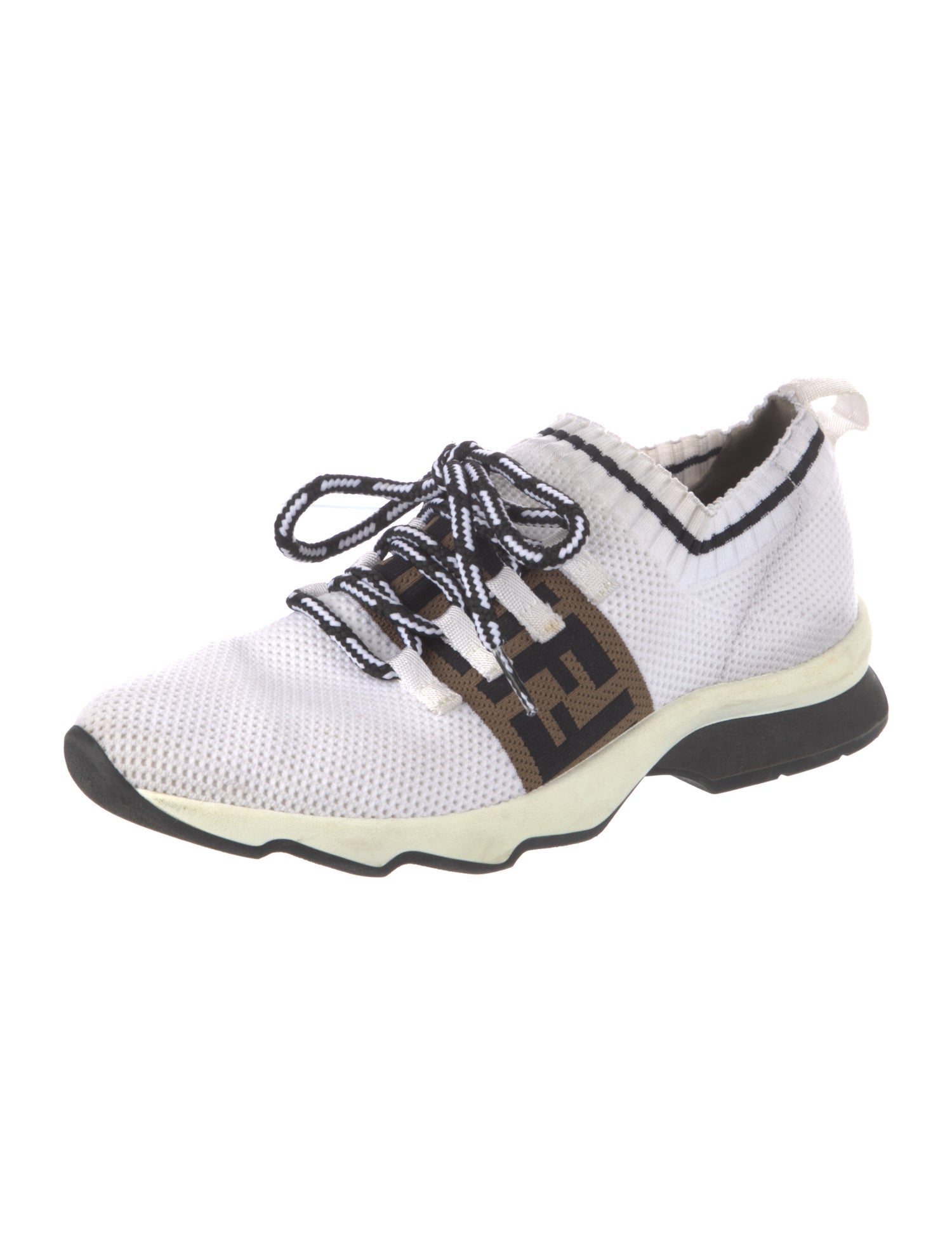 Fendi Zucca FF Logo Mesh Sock Sneakers