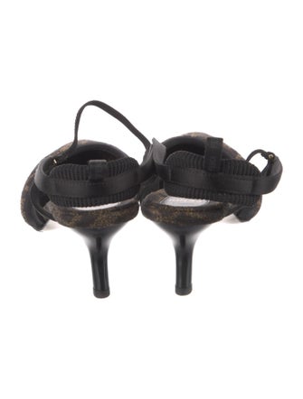 Fendi Zucca FF Logo Printed Slingback Pumps