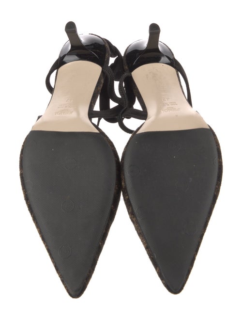 Fendi Zucca FF Logo Printed Slingback Pumps