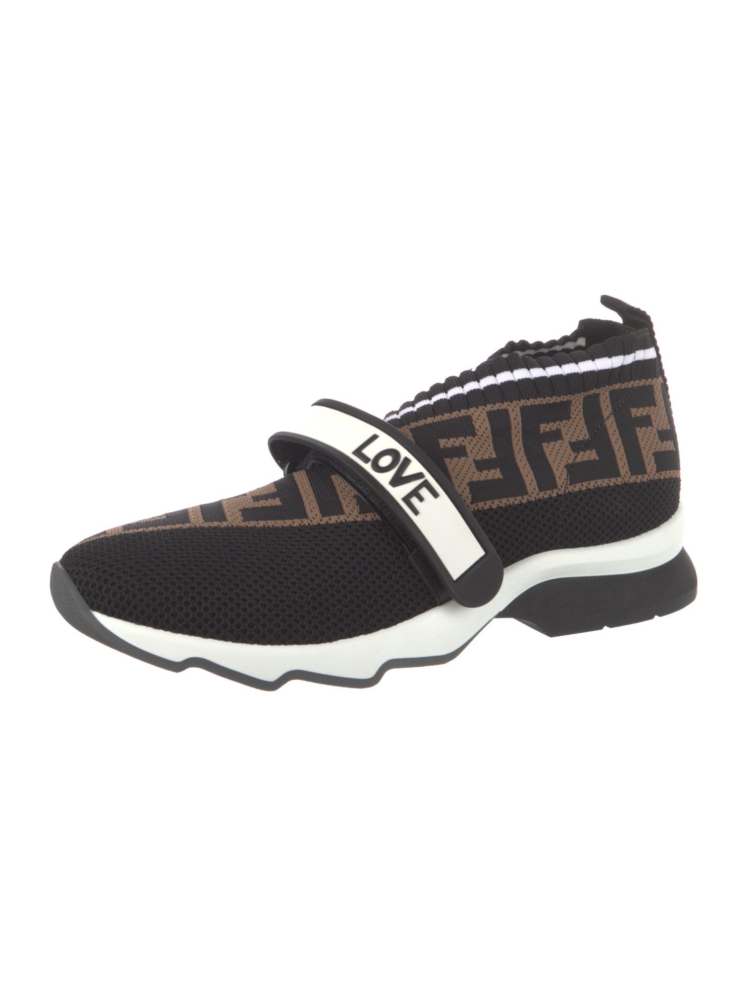 Fendi Zucca FF Logo Printed Sock Sneakers