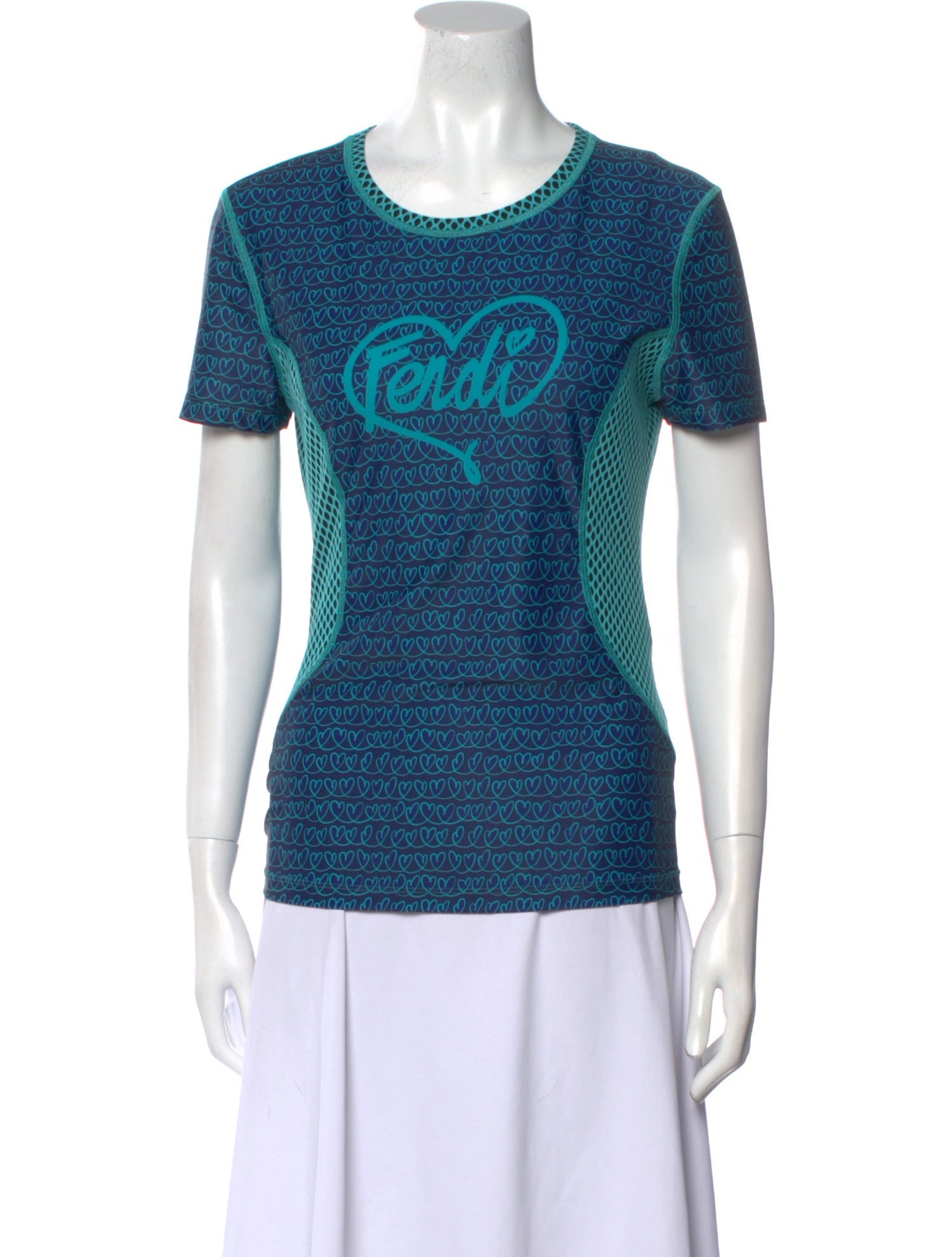 Fendi Graphic Print Crew Neck T-Shirt