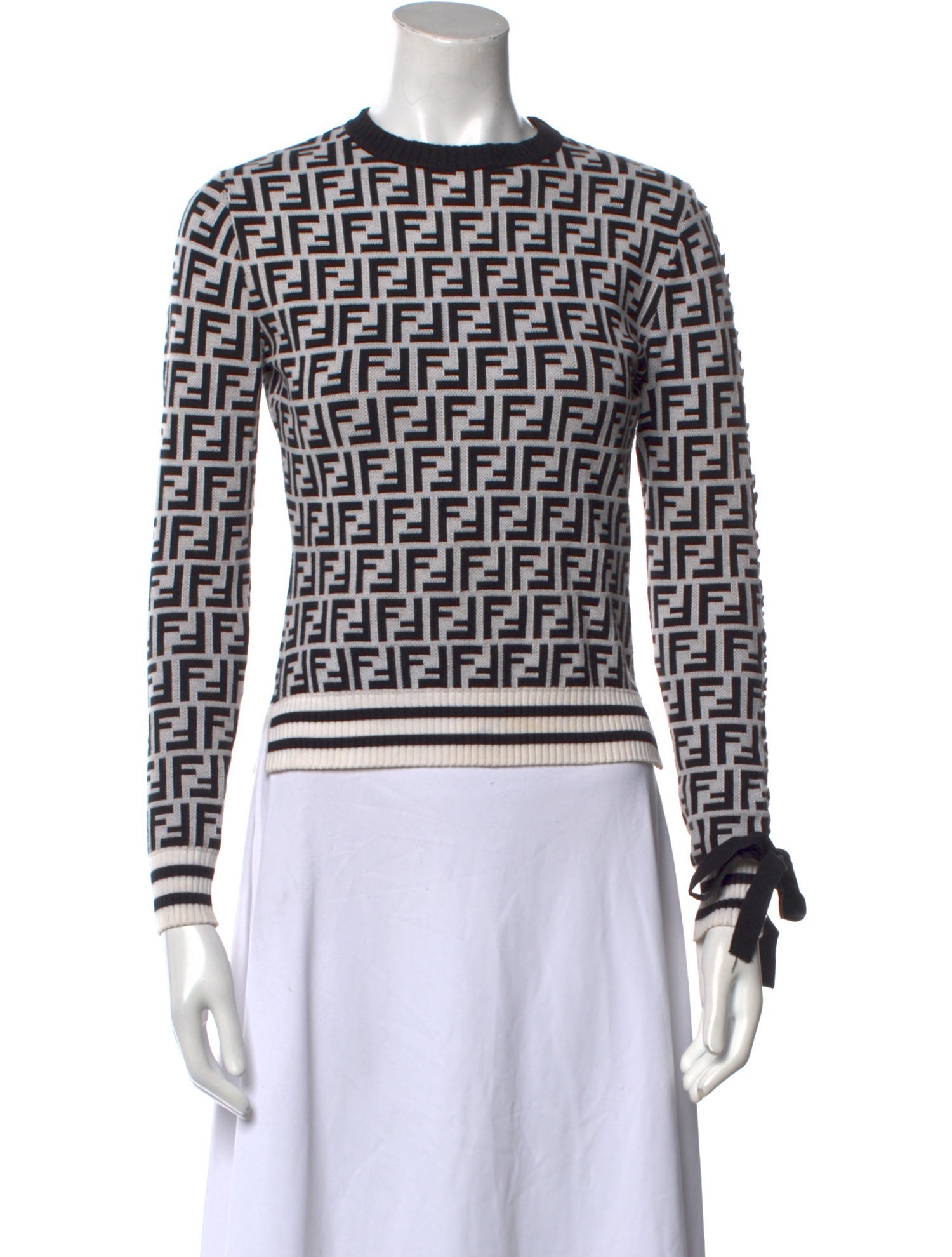 Fendi Printed Crew Neck Sweater