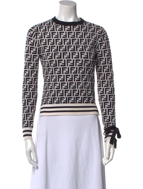 Fendi Printed Crew Neck Sweater