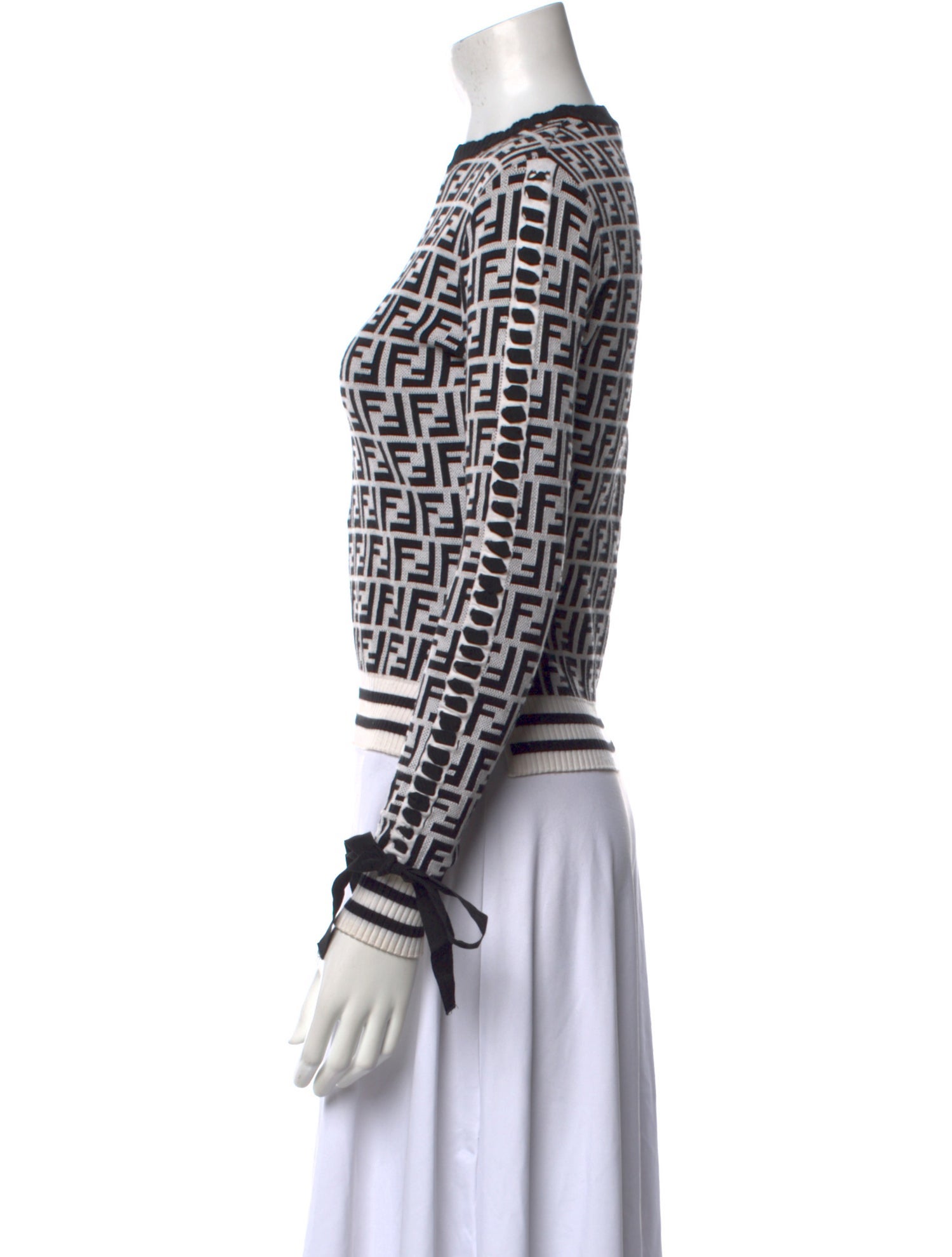 Fendi Printed Crew Neck Sweater