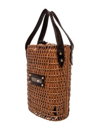 Fendi Wicker Top Handle Bag