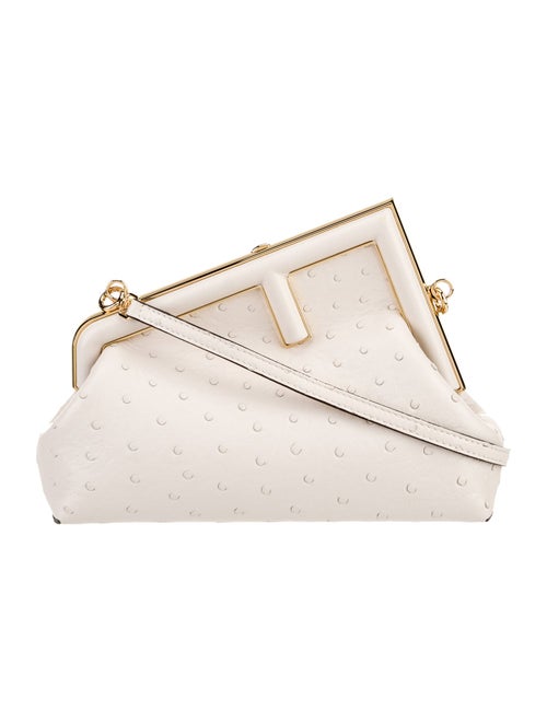 Fendi Ostrich First Ostrich Shoulder Bag Small