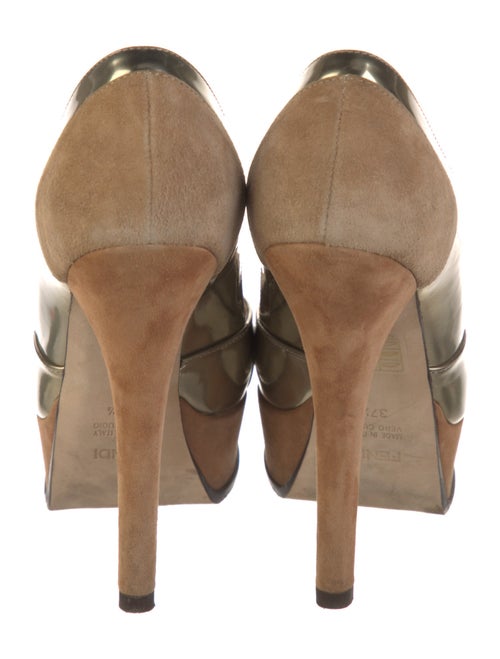 Fendi Zucca FF Logo Suede Pumps