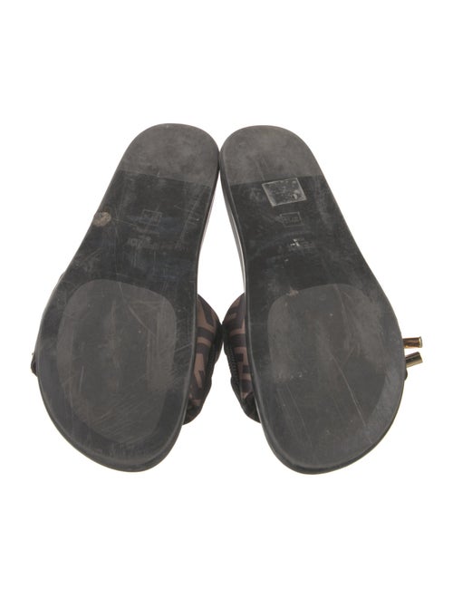 Fendi Zucca FF Logo Nylon Slides