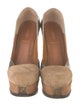 Fendi Zucca FF Logo Suede Pumps