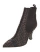 Fendi Zucca FF Logo Mesh Chelsea Boots