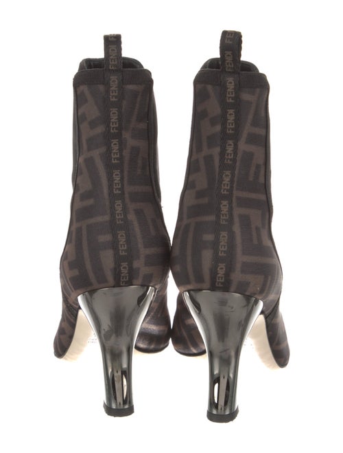 Fendi Zucca FF Logo Mesh Chelsea Boots