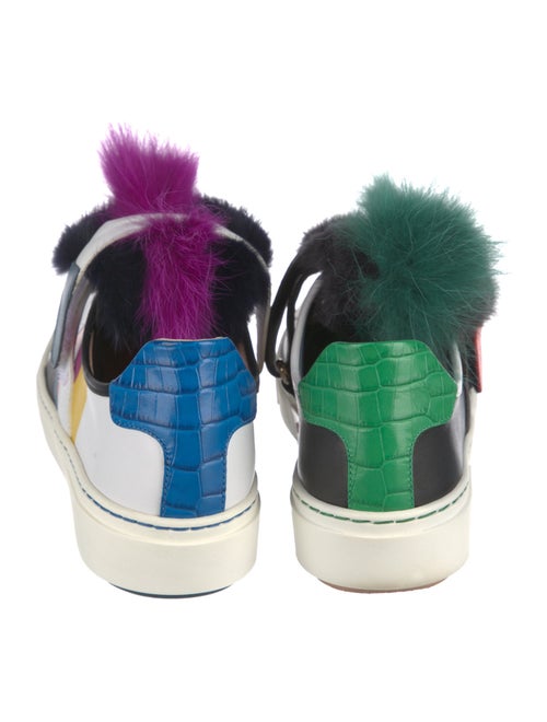 Fendi Leather Printed Sneakers