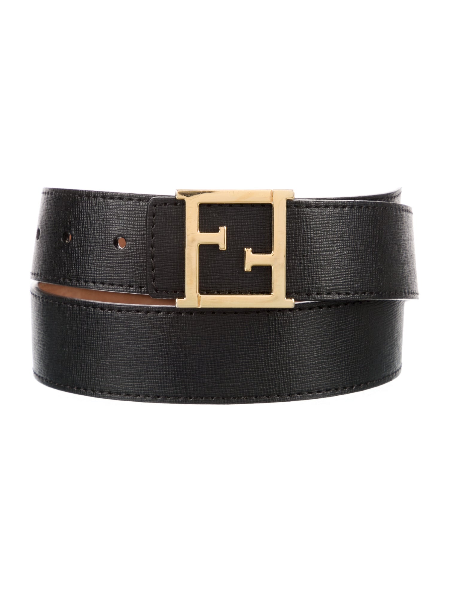 Fendi Zucca FF Logo Leather Belt Kit