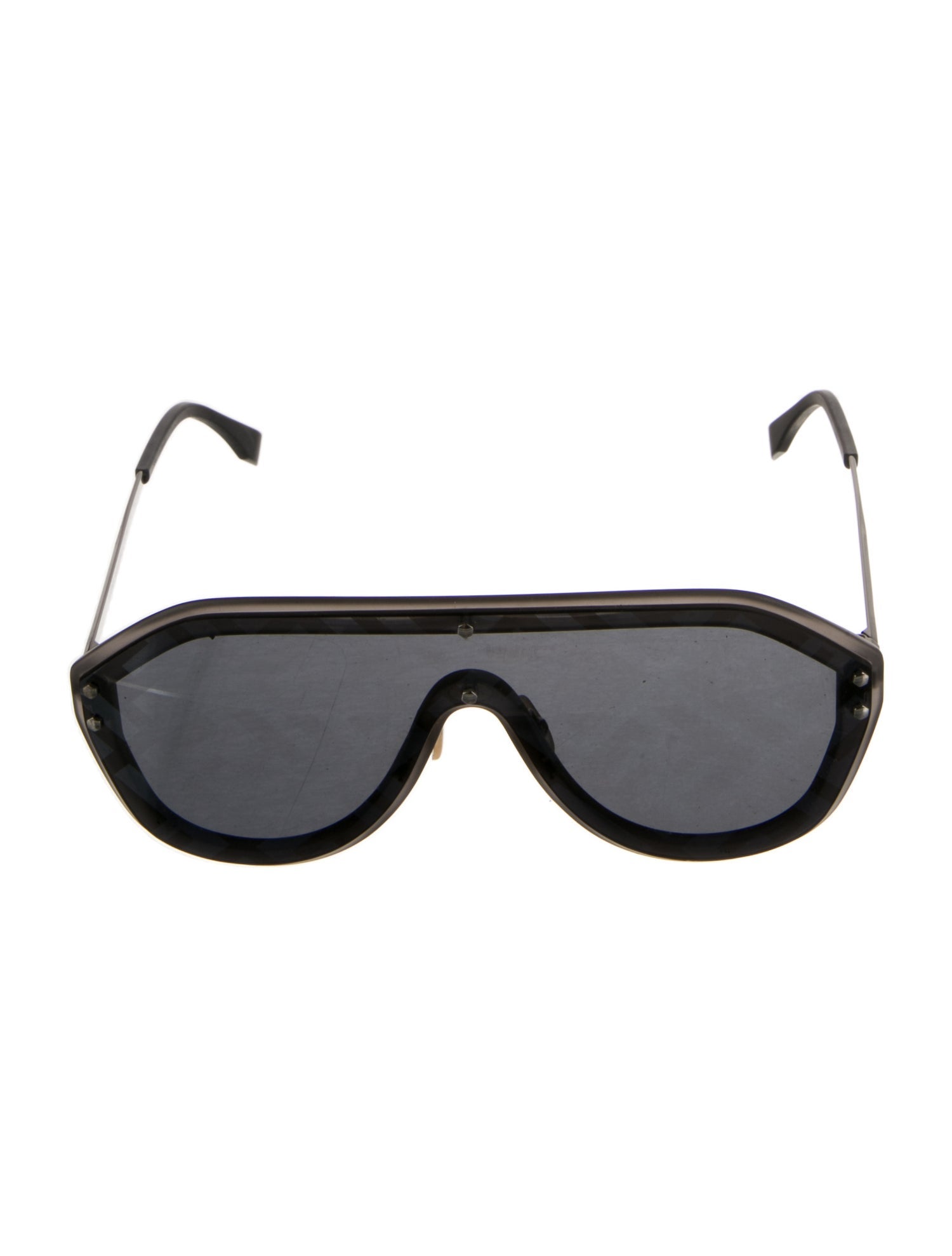 Fendi Zucca FF Logo Shield Sunglasses