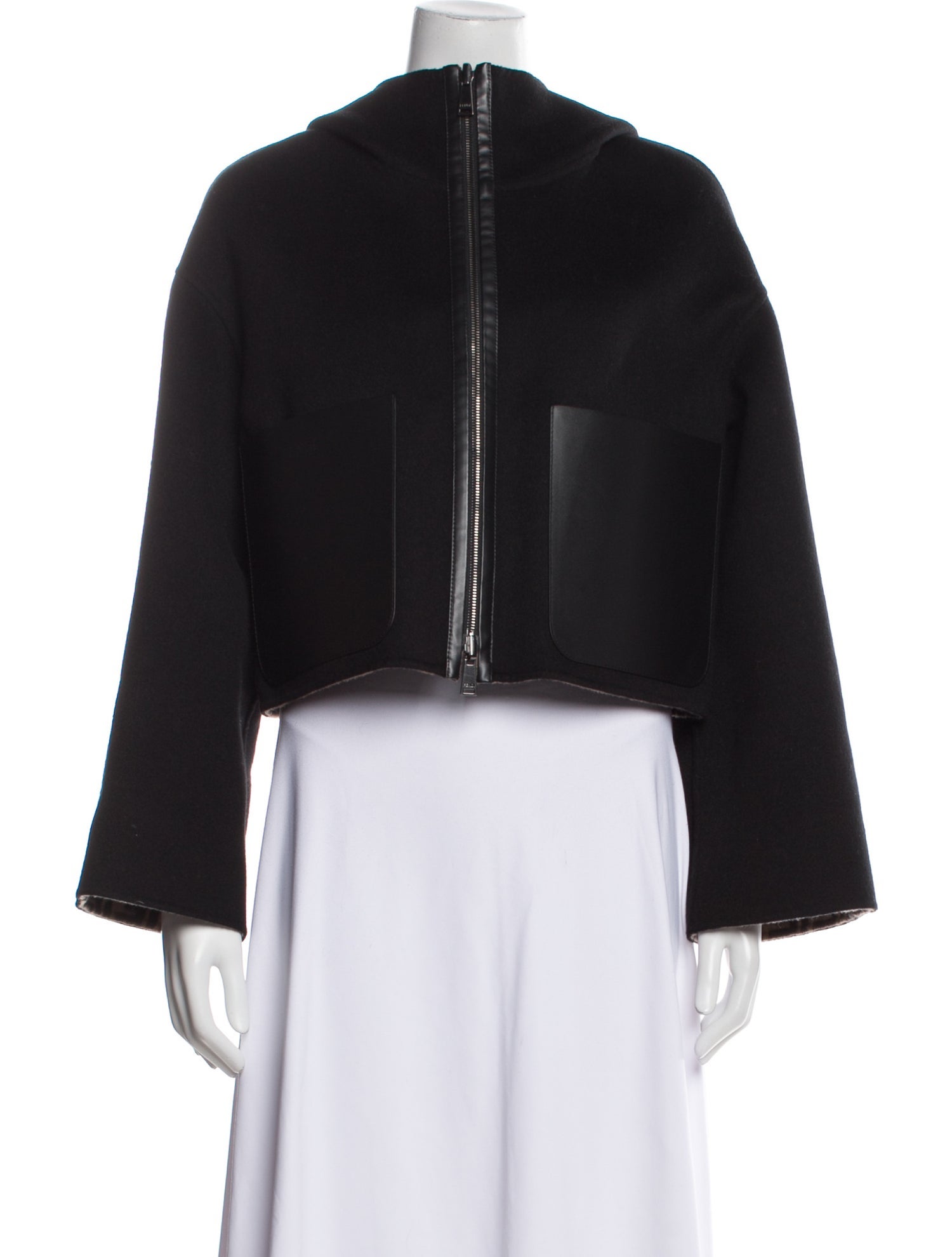 Fendi Virgin Wool Faux Fur Jacket