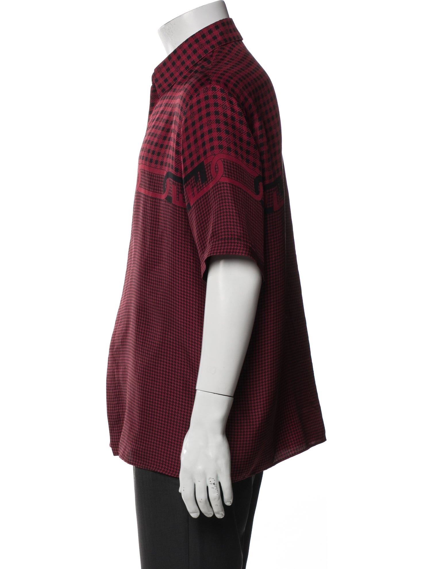 Fendi Zucca FF Logo Plaid Print Shirt