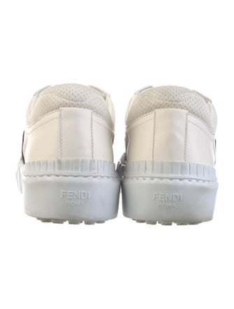 Fendi Zucca FF Logo Leather Sneakers