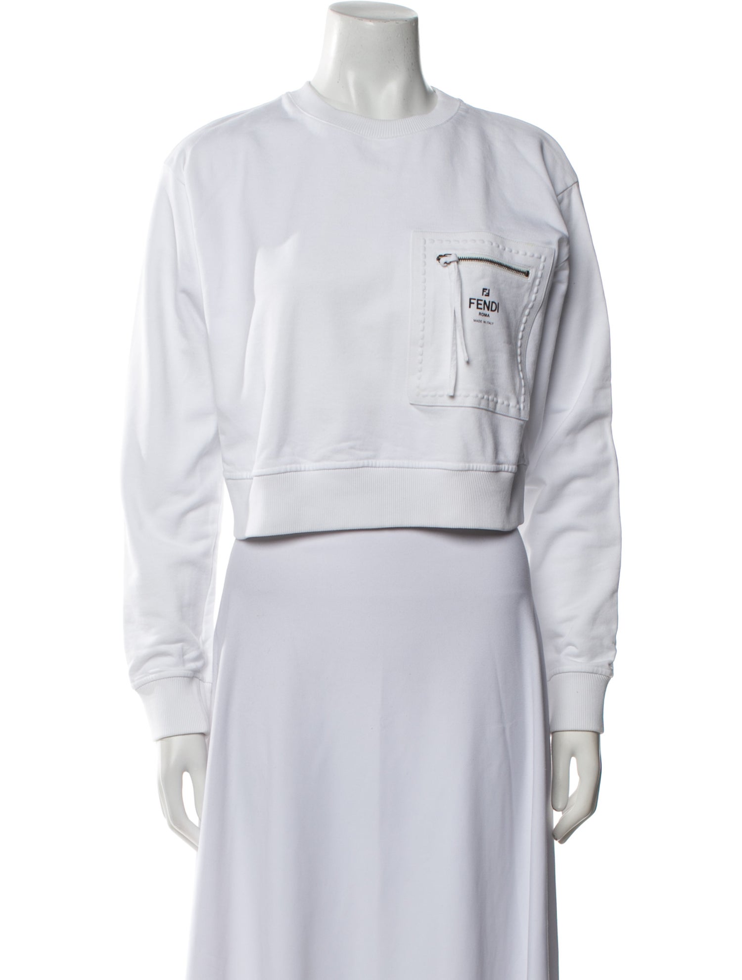 Fendi Crew Neck Long Sleeve Sweatshirt