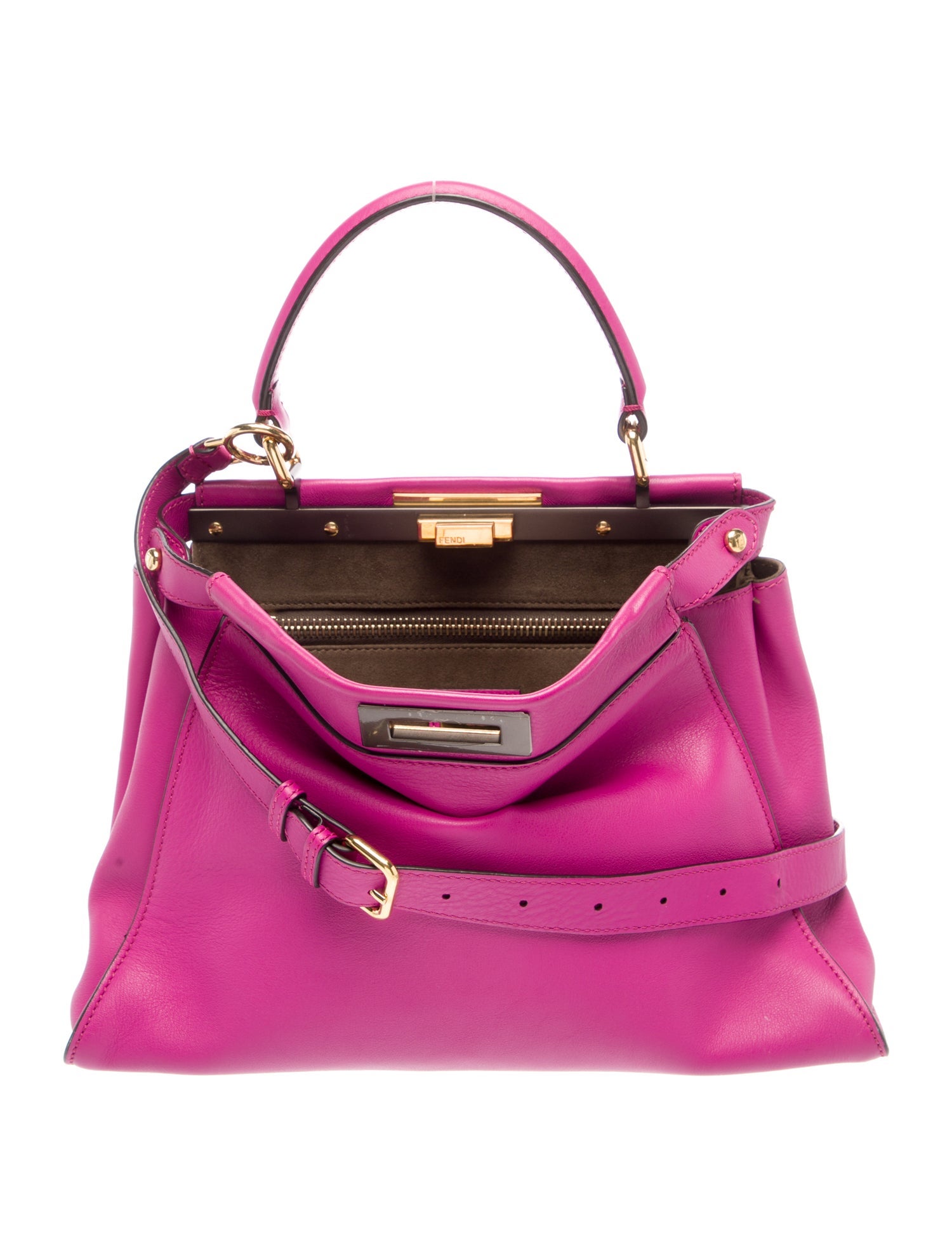 Fendi Leather Peekaboo Medium