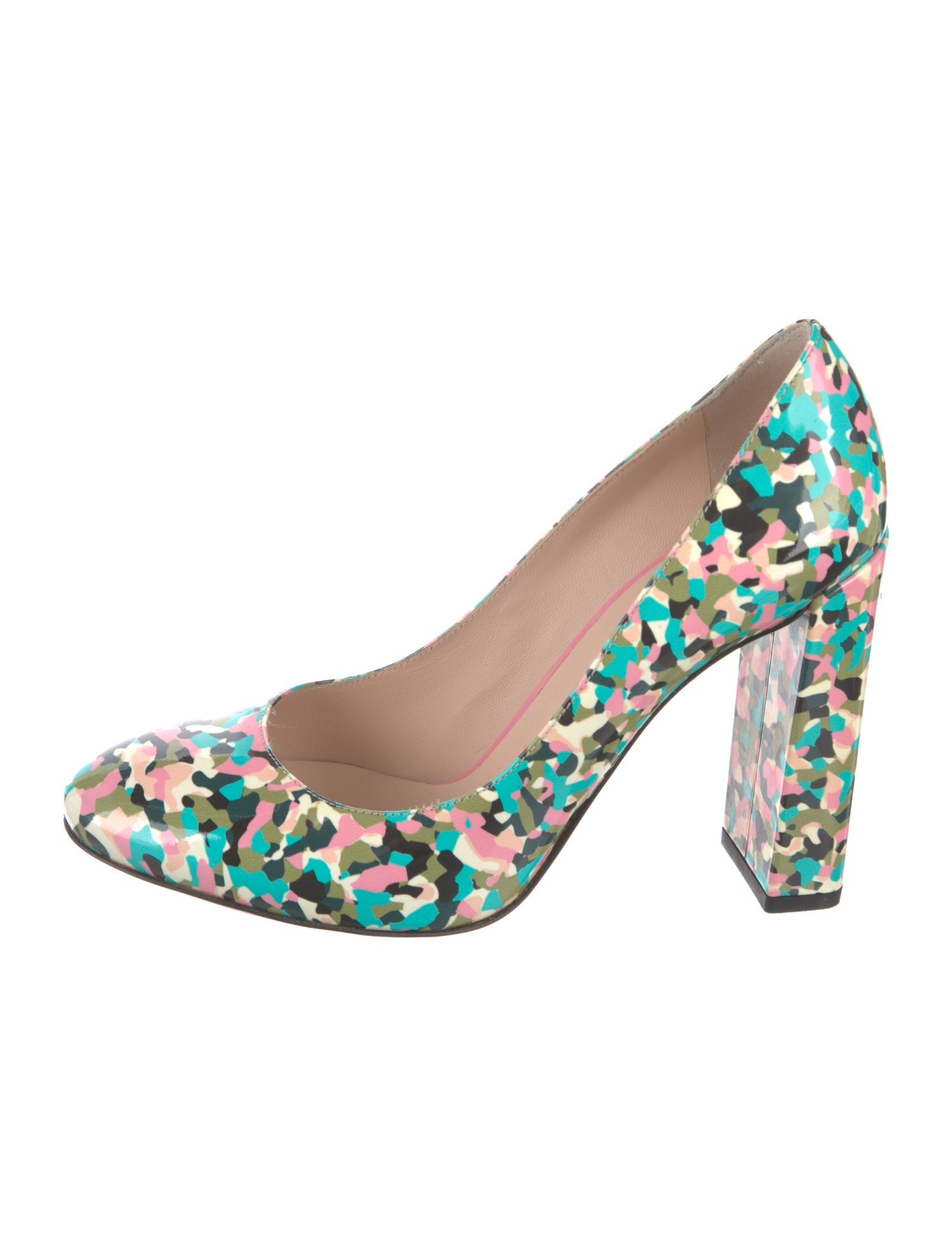 Fendi Patent Leather Printed Pumps