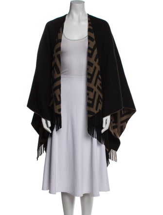 Fendi Printed Open Front Sweater